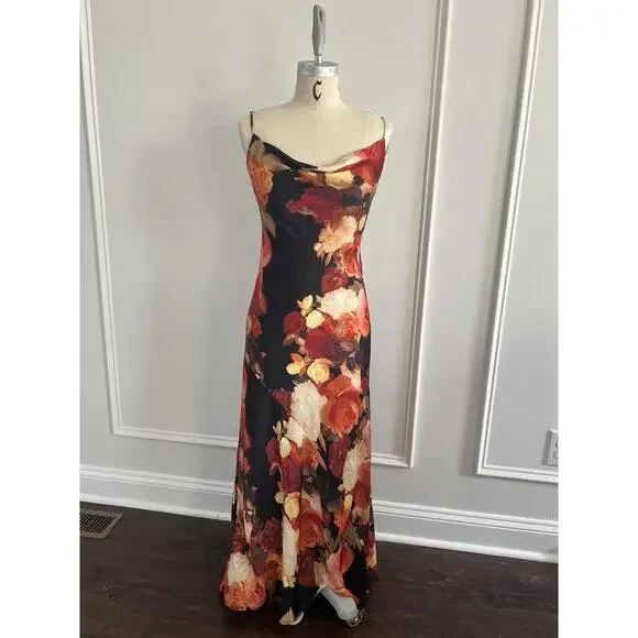 Anthropologie x Resa - Floral Print Maxi Dress with Spaghetti Straps, Size M - Picture 4 of 13